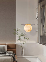 Borra Alabaster and Brass Pendant Light Luxury Modern LED Hanging Lamp