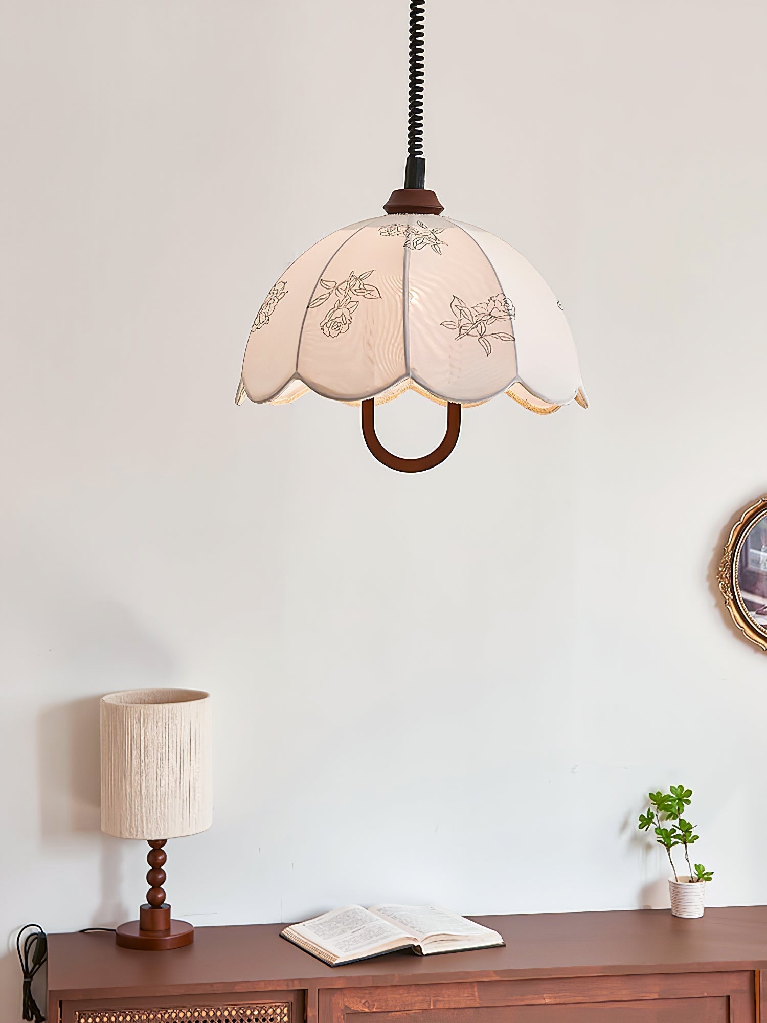 Botanical Floral Grace Pendant Light Fixture for Modern Living and Dining Areas