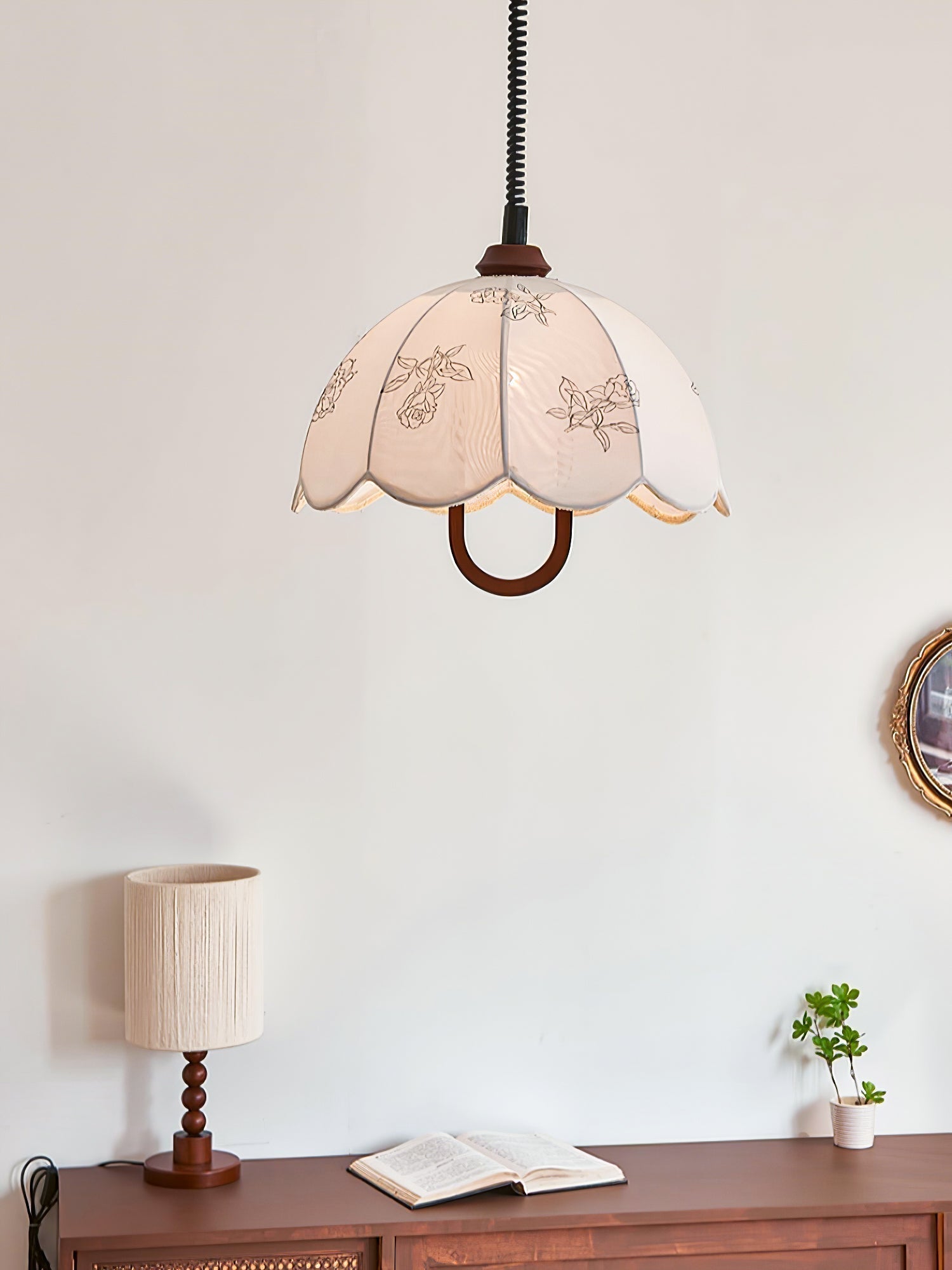 Botanical Floral Grace Pendant Light Fixture for Modern Living and Dining Areas