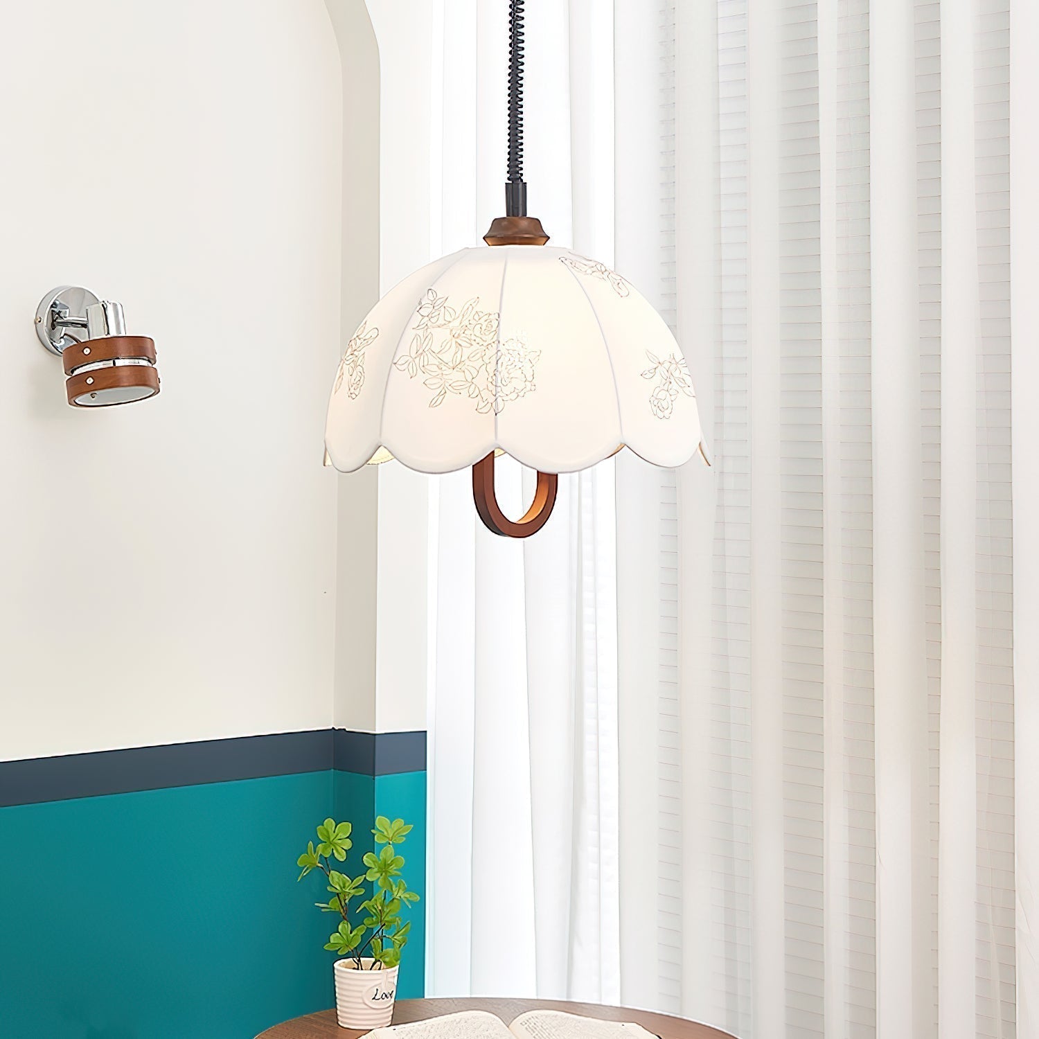 Botanical Floral Grace Pendant Light Fixture for Modern Living and Dining Areas