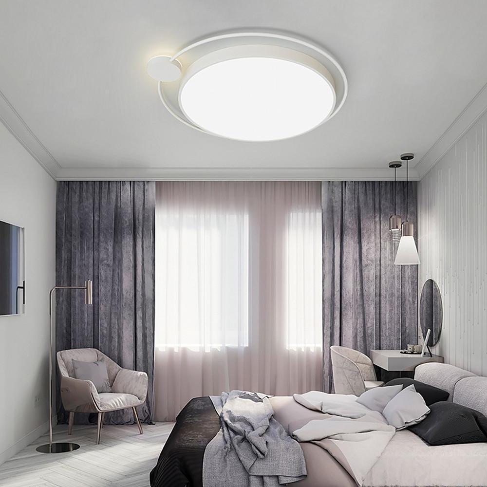 Modern Circular LED Flush Mount Ceiling Light Dimmable Nordic Geometric Fixture for Living Room