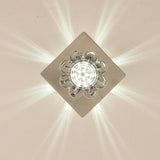 Modern Flower Shaped Crystal LED Flush Mount Ceiling Light for Hallway and Bedroom