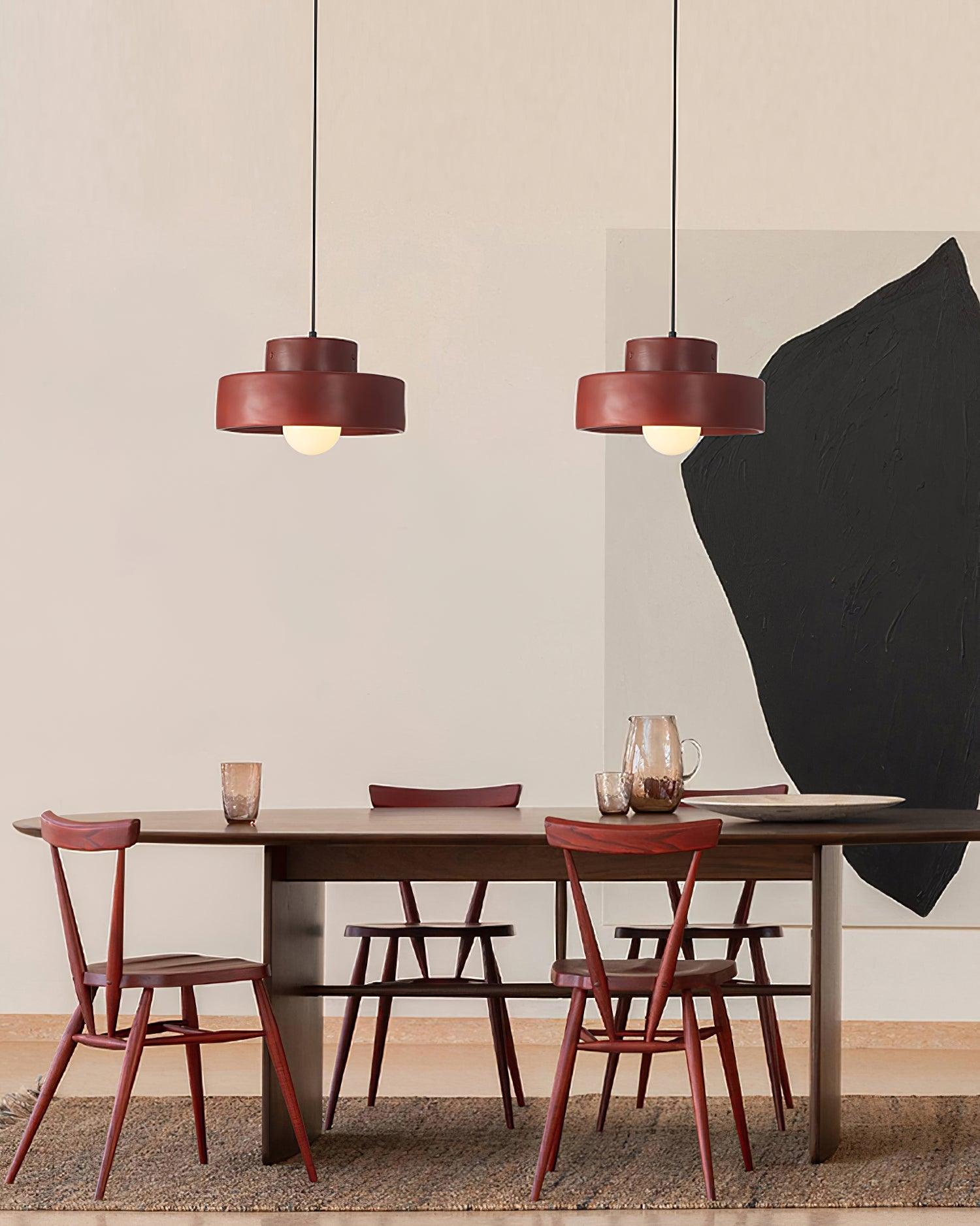 Bray Modern Geometric Resin Pendant Light Minimalist Ceiling Hanging Lamp for Interior Spaces