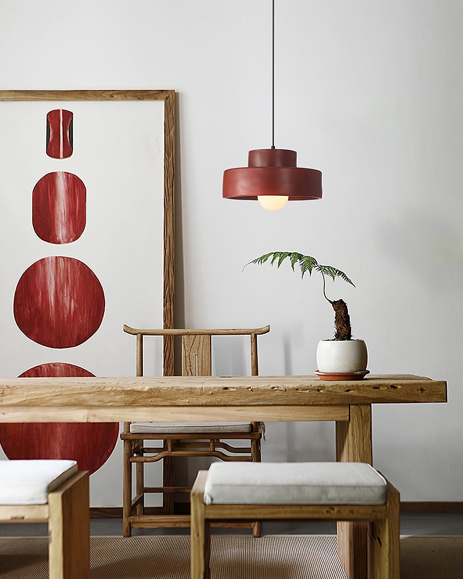 Bray Modern Geometric Resin Pendant Light Minimalist Ceiling Hanging Lamp for Interior Spaces