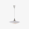 Bretagne Modern Architectural Multi Layered Metal Pendant Light Chrome and White Hanging Ceiling Lamp