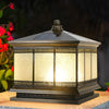 Bronze Waterproof Outdoor Solar Post Cap Lights Retro Decorative Gate Fence Pillar Lighting