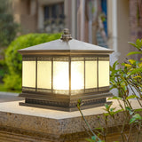 Bronze Waterproof Outdoor Solar Post Cap Lights Retro Decorative Gate Fence Pillar Lighting
