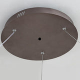 Brown Circular 16 Inch LED Pendant Light Acrylic Shade Modern Hanging Ceiling Fixture