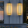 Brown Industrial Waterproof LED Outdoor Wall Lamp with Vertical Stripe Grid and Stainless Steel Frame