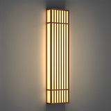 Brown Industrial Waterproof LED Outdoor Wall Lamp with Vertical Stripe Grid and Stainless Steel Frame