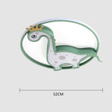 Cartoon Dinosaur Round LED Flush Mount Ceiling Light for Kids Room and Playroom Decor