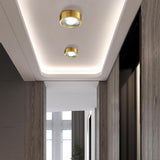 Modern Gold Copper LED Ceiling Light Flush Mount Round Acrylic Lamp for Bedroom Office