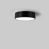 Minimalist Black Flush Mount LED Ceiling Light Modern Cylindrical Fixture for Hallway and Dining Room