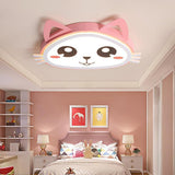 Cute Kitten Shape LED Flush Mount Ceiling Light for Kids Bedroom and Nursery