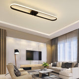 Modern Rounded Rectangle LED Flush Mount Ceiling Light Minimalist Aluminum Fixture