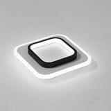 Square Modern LED Flush Mount Ceiling Light 2 Light Integrated Fixture for Small Rooms