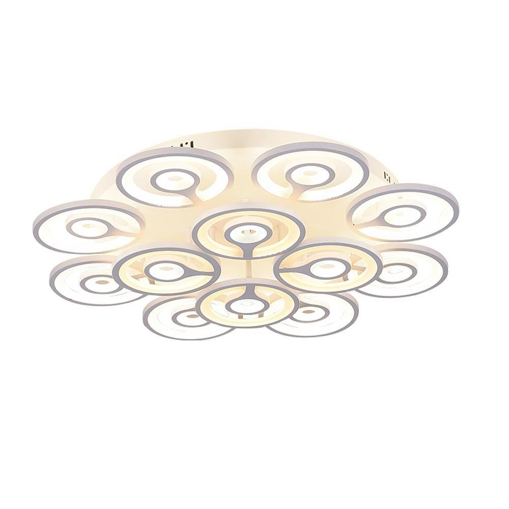 Modern Geometric Flower Shape LED Flush Mount Ceiling Light in White Finish