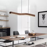Camur Linear Ceiling Pendant Light Modern Minimalist LED Hanging Lamp for Office and Dining