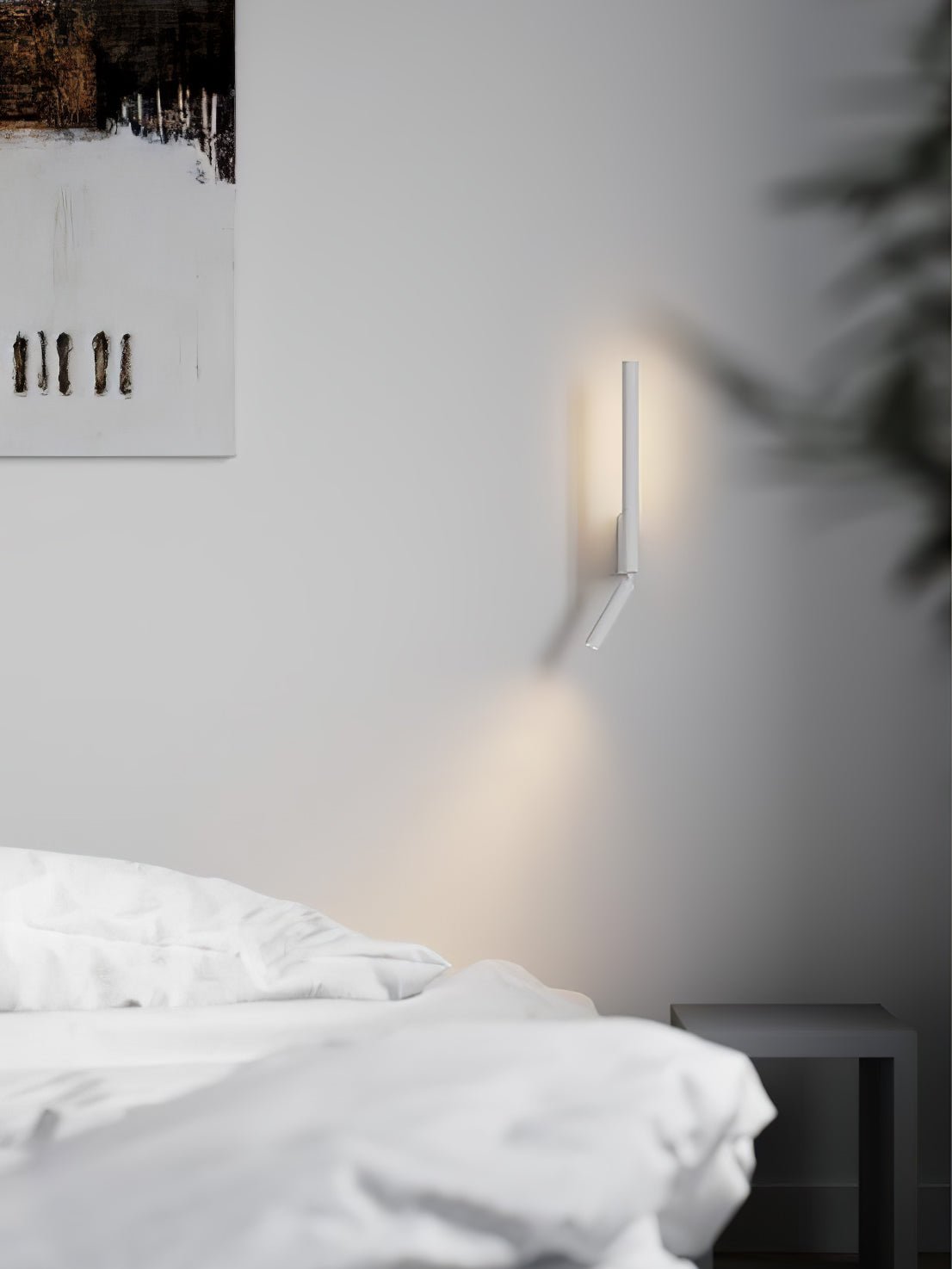 Canut Modern LED Wall Sconce with Adjustable Reading Arm and Indirect Ambient Light