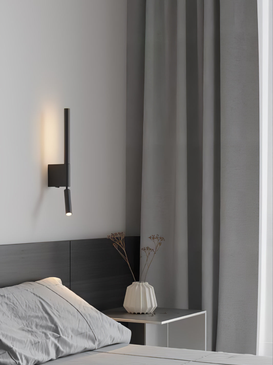 Canut Modern LED Wall Sconce with Adjustable Reading Arm and Indirect Ambient Light