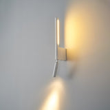 Canut Modern LED Wall Sconce with Adjustable Reading Arm and Indirect Ambient Light
