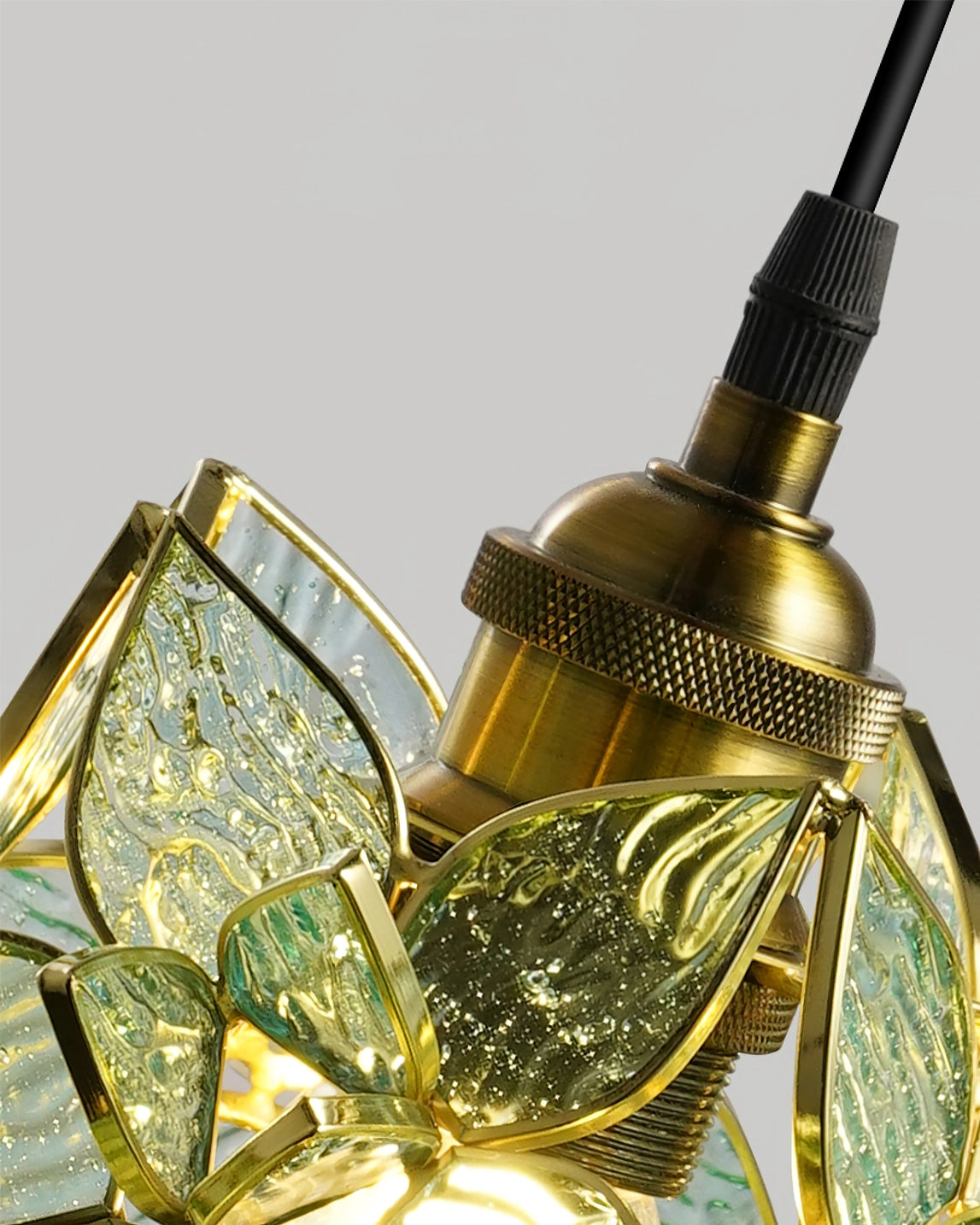 Capiz Shell Flower Sphere Pendant Light Brass Hanging Lamp for Dining Room