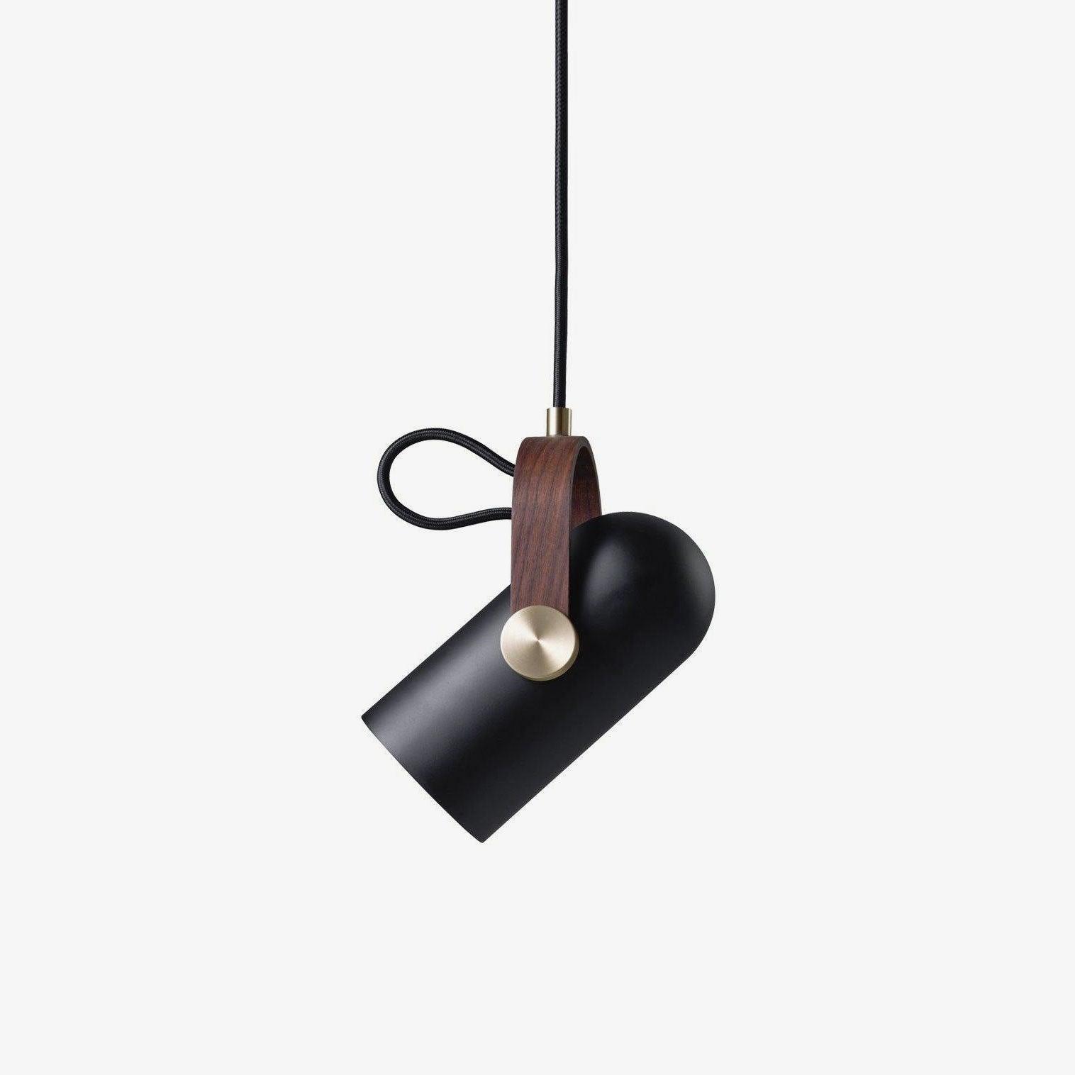 Carronade Adjustable Spot Pendant Light with Metal and Wood Style Industrial Design