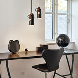 Carronade Adjustable Spot Pendant Light with Metal and Wood Style Industrial Design