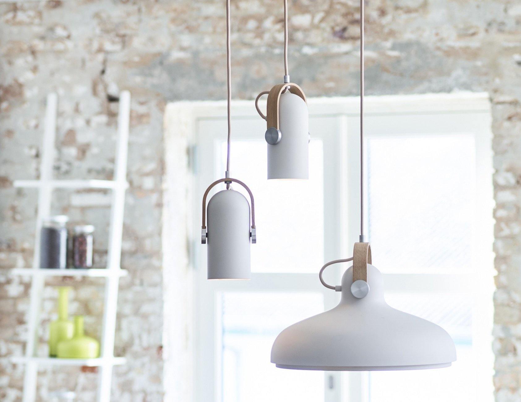 Carronade Adjustable Spot Pendant Light with Metal and Wood Style Industrial Design