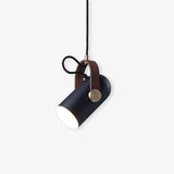 Carronade Adjustable Spot Pendant Light with Metal and Wood Style Industrial Design