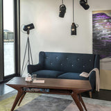Carronade Adjustable Spot Pendant Light with Metal and Wood Style Industrial Design