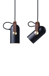 Carronade Adjustable Spot Pendant Light with Metal and Wood Style Industrial Design