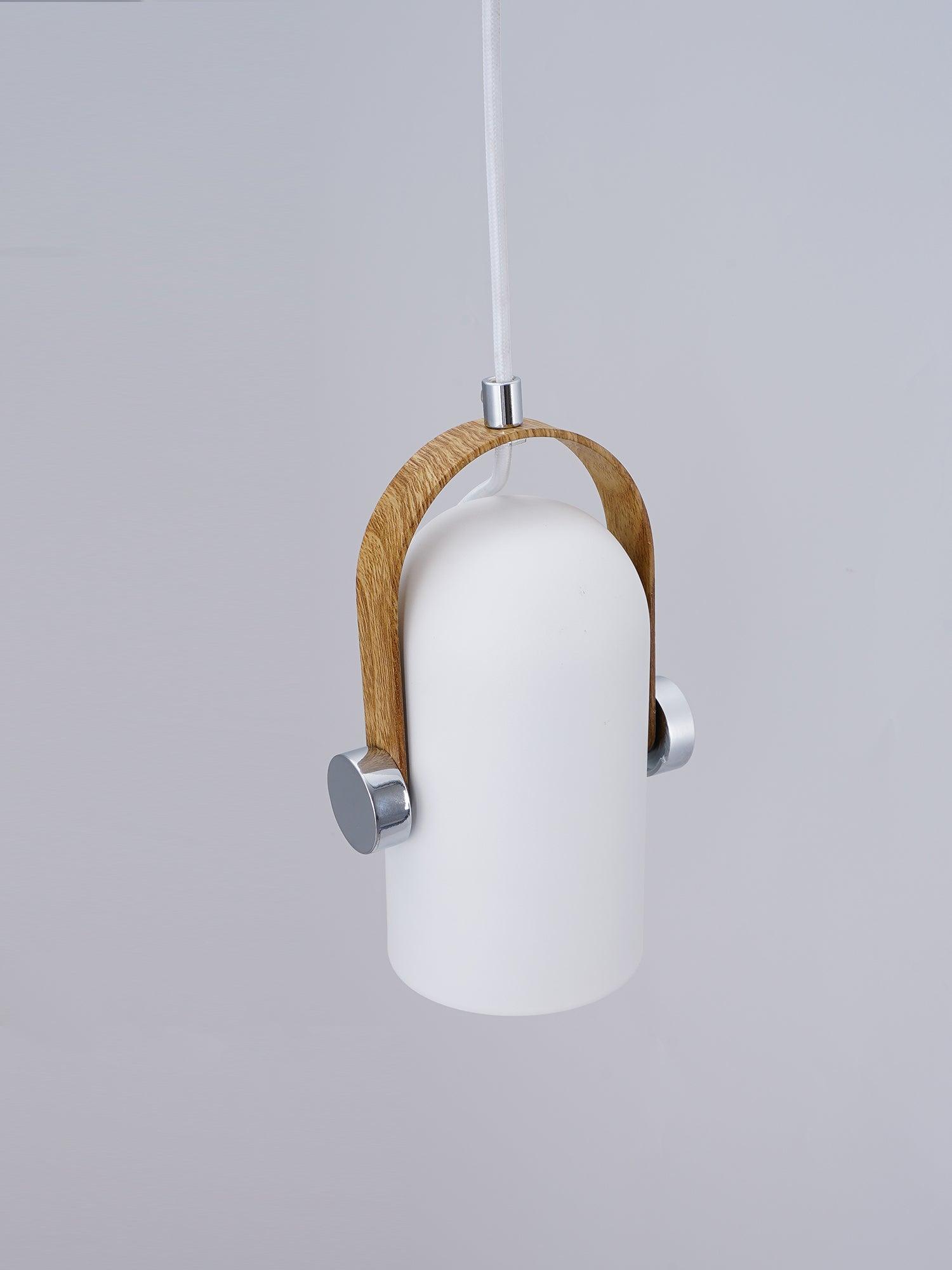 Carronade Adjustable Spot Pendant Light with Metal and Wood Style Industrial Design