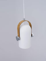 Carronade Adjustable Spot Pendant Light with Metal and Wood Style Industrial Design