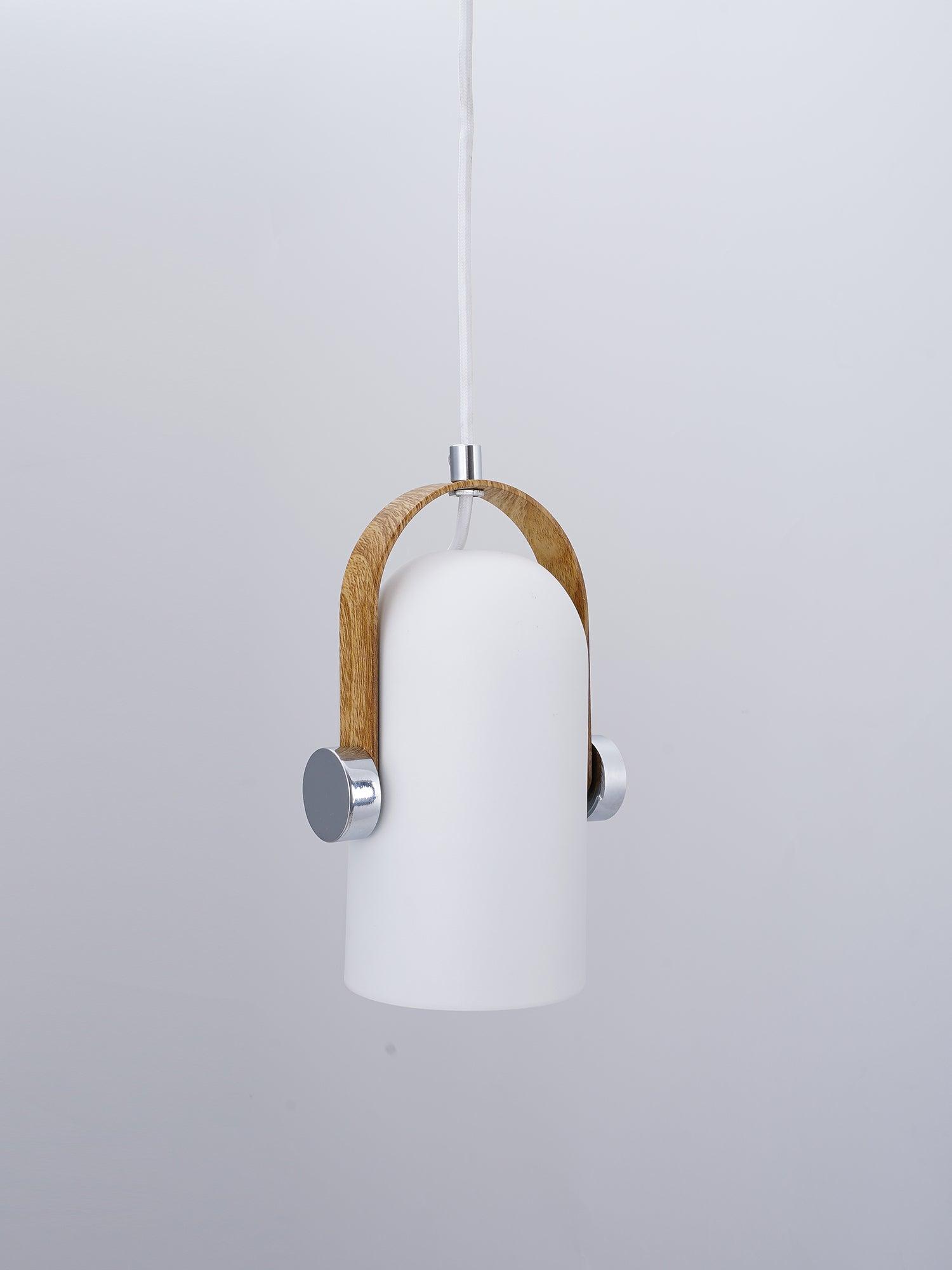 Carronade Adjustable Spot Pendant Light with Metal and Wood Style Industrial Design