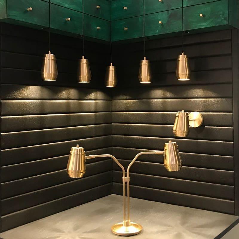 Cask Brushed Brass Cylinder Pendant Light for Modern Kitchen and Dining Areas