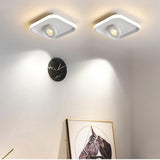 Modern Adjustable Square LED Ceiling Flush Mount Spotlight for Hallways and Porches