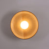 Centric Minimalist Wood Wall Lamp Set of Two Indoor Glass Sconce and Flush Mount Ceiling Light Fixture