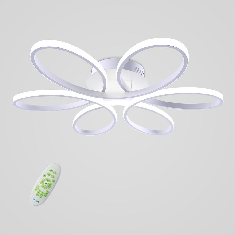 Modern Flower Petal LED Flush Mount Ceiling Light Dimmable Contemporary Fixture