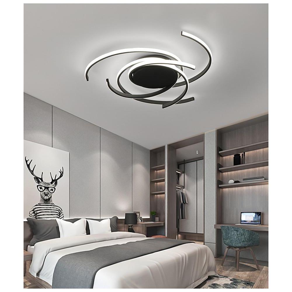 Modern Geometric 30 Inch Circular LED Flush Mount Light for Living Room and Bedroom