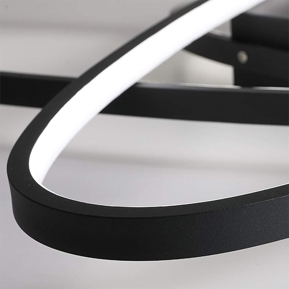 Modern LED Overlapping Oval Ceiling Light Contemporary Flush Mount Fixture