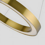 Champagne Gold Ring Shaped LED Pendant Light Modern Luxury Minimalist Ceiling Fixture
