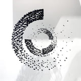 Charcoal Crown LED Pendant Light Large Alphabet S to Z Artistic Hanging Sculpture Chandelier