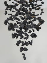 Charcoal Crown LED Pendant Light Large Alphabet S to Z Artistic Hanging Sculpture Chandelier