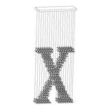 Charcoal Crown LED Pendant Light Large Alphabet S to Z Artistic Hanging Sculpture Chandelier
