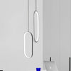 Chic Rounded Rectangle LED Pendant Lamp Adjustable Modern Hanging Ceiling Light for Dining Room