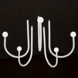 Chord Point Modern Minimalist Geometric LED Pendant Light Large White Hanging Ceiling Fixture