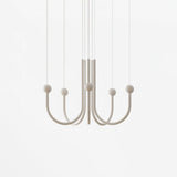 Chord Point Modern Minimalist Geometric LED Pendant Light Large White Hanging Ceiling Fixture