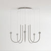 Chord Point Modern Minimalist Geometric LED Pendant Light Large White Hanging Ceiling Fixture