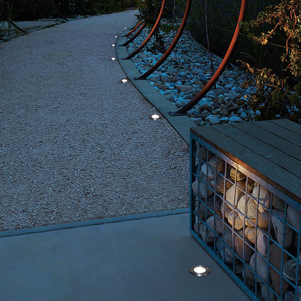 Chrome Stainless Steel Waterproof LED Recessed Step Lights for Outdoor Garden Deck and Poolside Path
